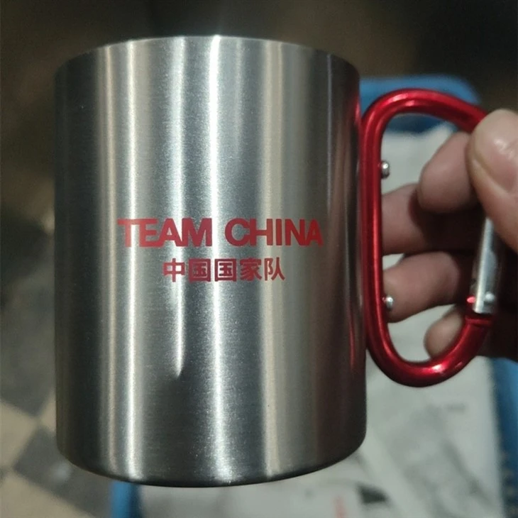 8oz Camping Carabiner Insulated Tumbler