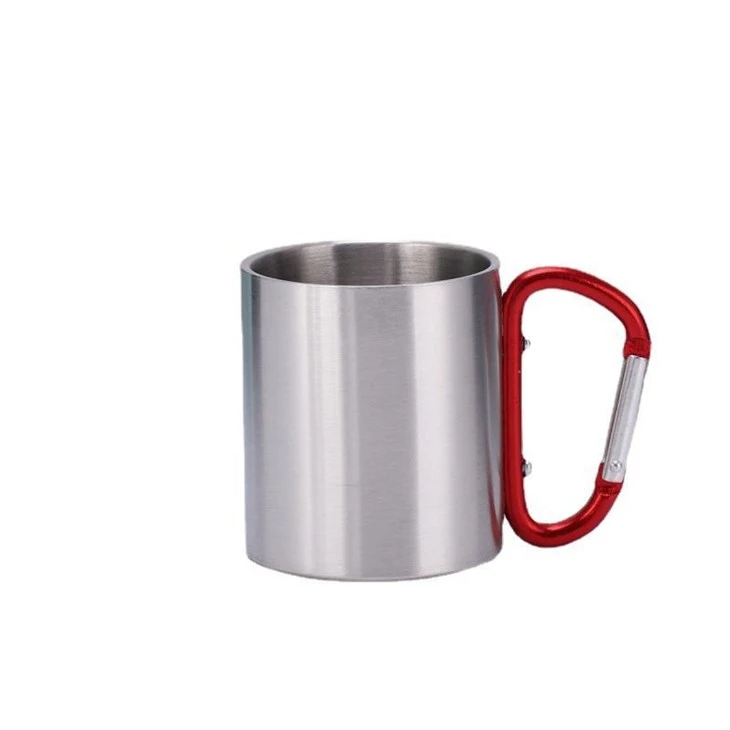8oz Camping Carabiner Insulated Tumbler
