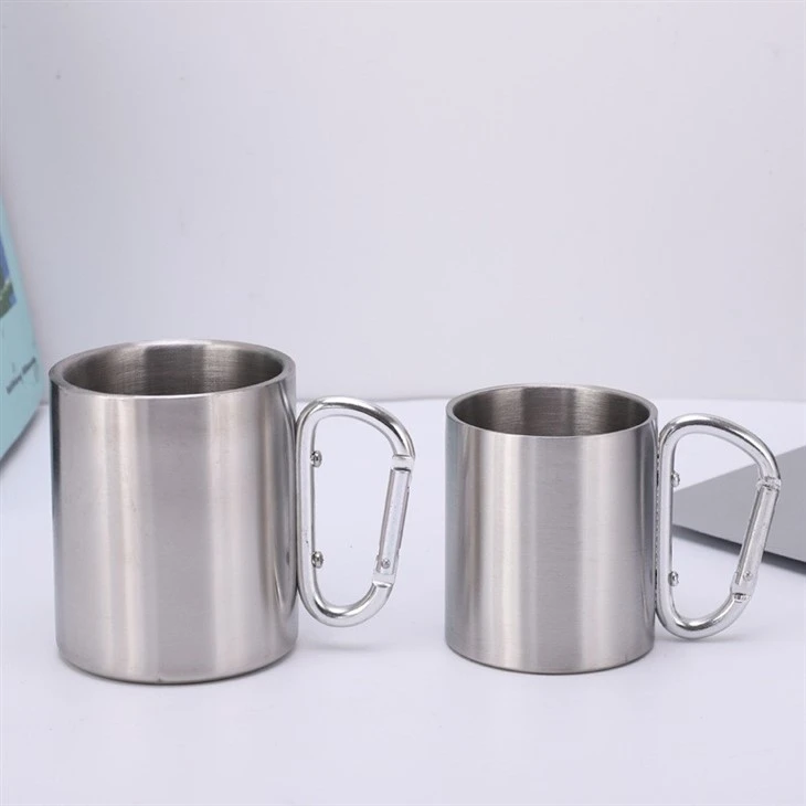 8oz Camping Carabiner Insulated Tumbler